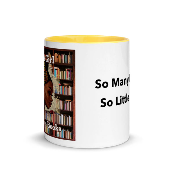 Just a Black Girl Who Loves Books - Mug with Color Inside