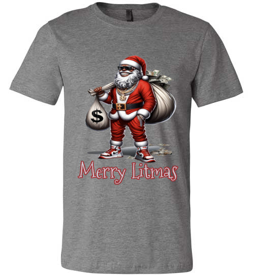 Black Santa, Merry Litmas Shirt