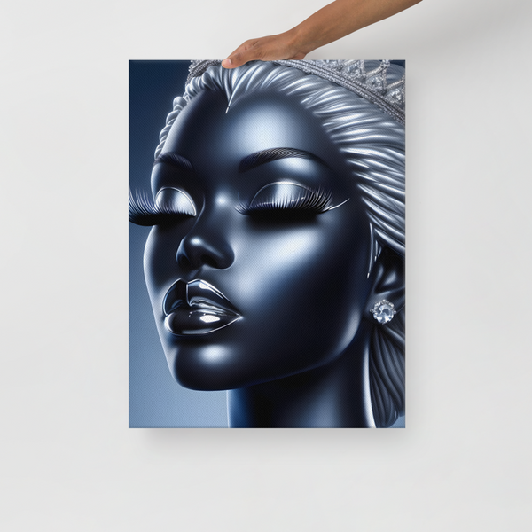 Canvas Art: Blue Chrome Crowned Glamour