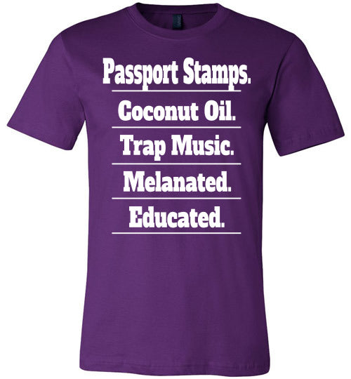 Passport Stamps and Melanin T-Shirt - Rocking Black, Inc. #RockingBlackInc #MelaninInspires