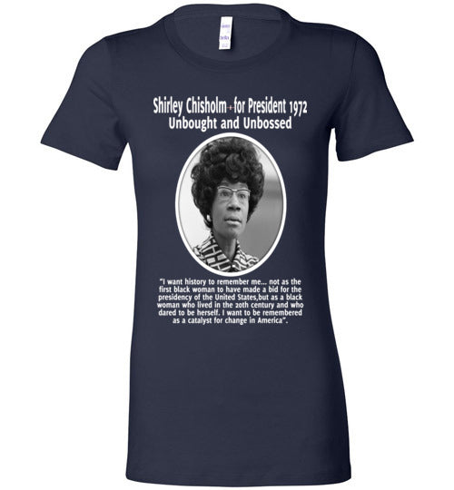Shirley Chisholm Inspires me - Ladies Fit T-Shirt - Rocking Black, Inc. #RockingBlackInc #MelaninInspires