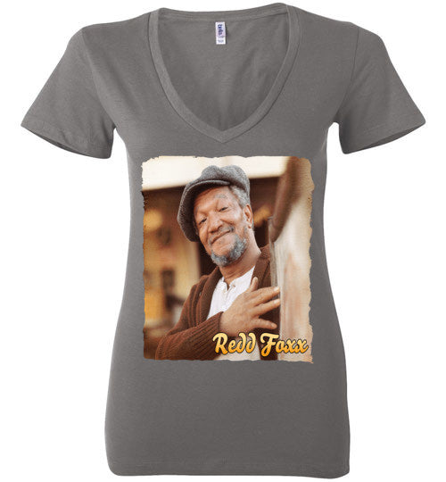 Redd Foxx Deep V-Neck T-Shirt - Rocking Black, Inc. #RockingBlackInc #MelaninInspires