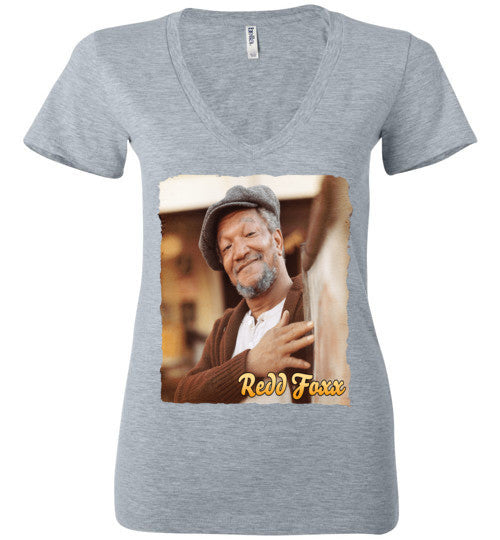 Redd Foxx Deep V-Neck T-Shirt - Rocking Black, Inc. #RockingBlackInc #MelaninInspires