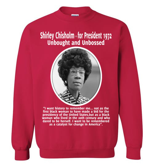 Shirley Chisholm Crewneck Sweatshirt - Rocking Black, Inc. #RockingBlackInc #MelaninInspires