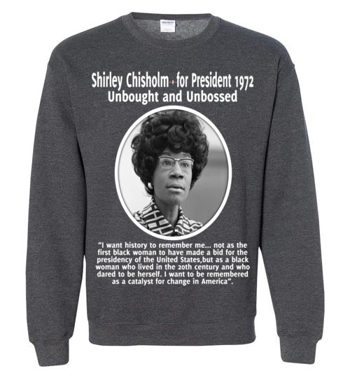 Shirley Chisholm Crewneck Sweatshirt - Rocking Black, Inc. #RockingBlackInc #MelaninInspires