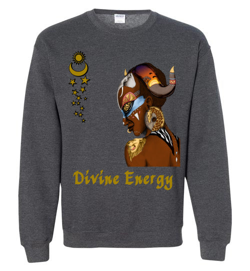 Divine Energy Crewneck Sweatshirt - Rocking Black, Inc. #RockingBlackInc #MelaninInspires