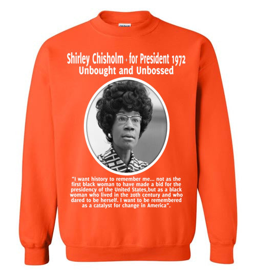 Shirley Chisholm Crewneck Sweatshirt - Rocking Black, Inc. #RockingBlackInc #MelaninInspires