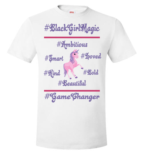 Black Girl Magic Affirmation Youth Short Sleeve T-Shirt - Rocking Black, Inc. #RockingBlackInc #MelaninInspires