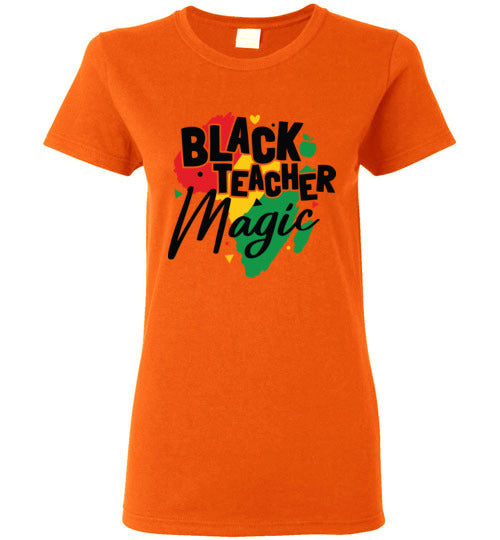 Black Teacher Magic Fitted T-Shirt