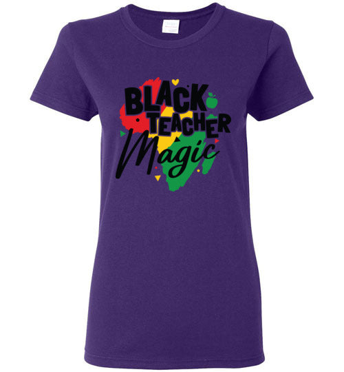 Black Teacher Magic Fitted T-Shirt