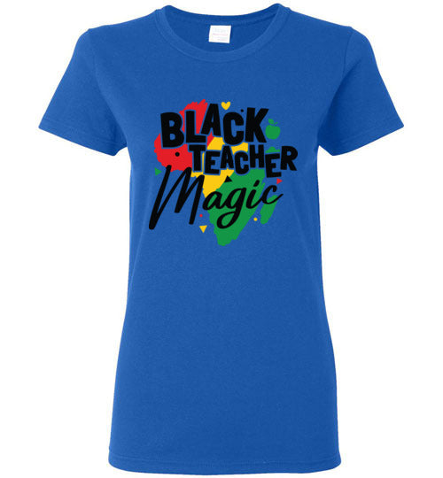 Black Teacher Magic Fitted T-Shirt