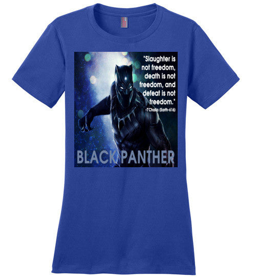 Black Panther Quote Crewneck Ladies Fit T-Shirt - Rocking Black, Inc. #RockingBlackInc #MelaninInspires