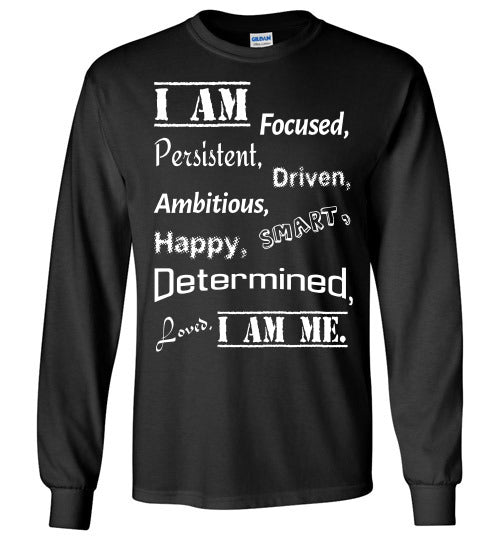 I Am Me - Youth Long Sleeve T-Shirt - Rocking Black, Inc. #RockingBlackInc #MelaninInspires