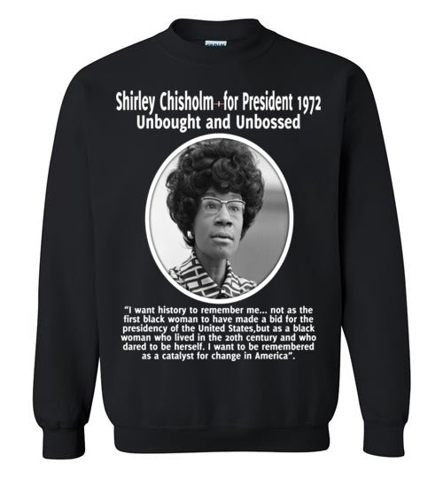 Shirley Chisholm Crewneck Sweatshirt - Rocking Black, Inc. #RockingBlackInc #MelaninInspires