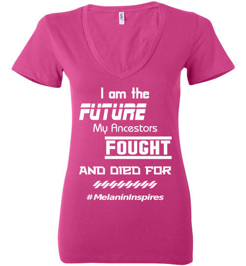 I am the Future Ladies V-Neck - Rocking Black, Inc. #RockingBlackInc #MelaninInspires