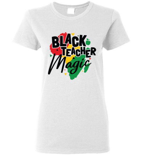 Black Teacher Magic Fitted T-Shirt