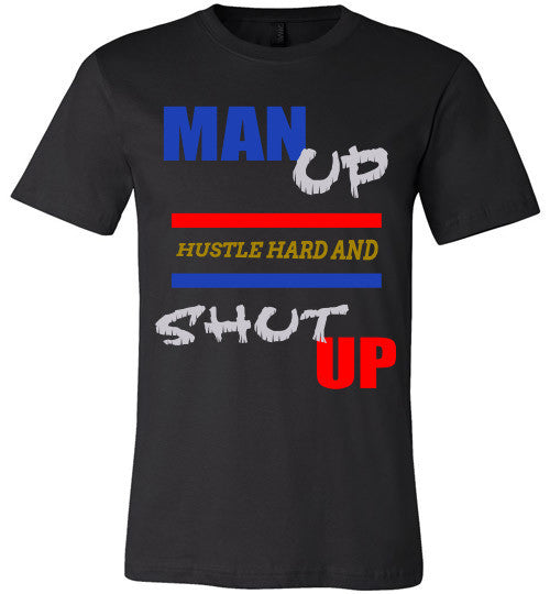 Man up - Men's Short Sleeve T-Shirt - Rocking Black, Inc. #RockingBlackInc #MelaninInspires