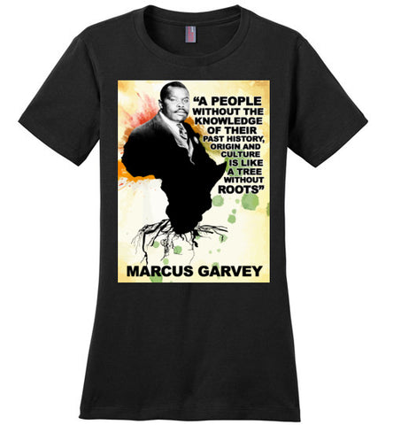 Marcus Garvey Quote Ladies Fitted T-Shirt - Rocking Black, Inc. #RockingBlackInc #MelaninInspires