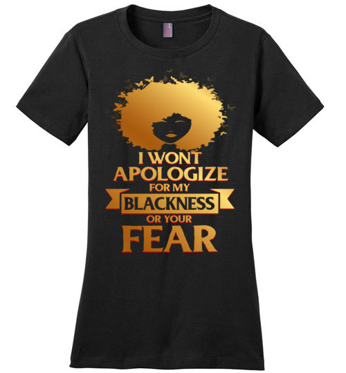 No Apologies Ladies Comfort T-Shirt - Rocking Black, Inc. #RockingBlackInc #MelaninInspires