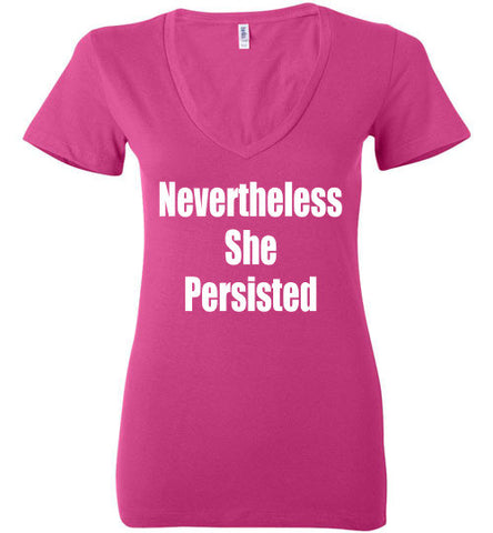 Nevertheless, She Persisted Ladies V-Neck - Rocking Black, Inc. #RockingBlackInc #MelaninInspires