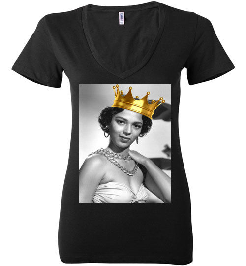 Dorothy Dandridge Queen Deep V- Neck T-Shirt - Rocking Black, Inc. #RockingBlackInc #MelaninInspires
