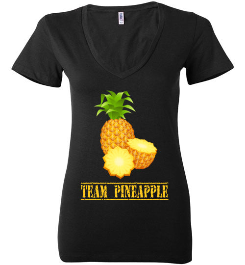 Team Pineapple Fitted Deep V-Neck - Rocking Black, Inc. #RockingBlackInc #MelaninInspires