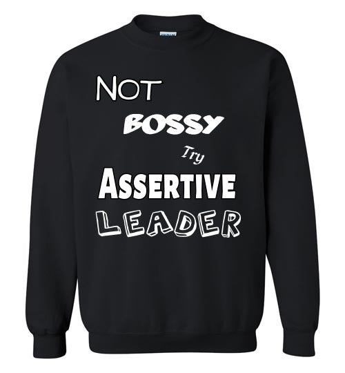 Not Bossy Crewneck Sweatshirt Youth - Rocking Black, Inc. #RockingBlackInc #MelaninInspires