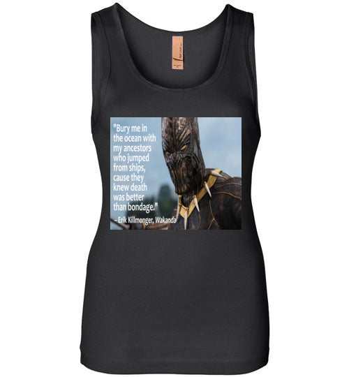 Erik Killmonger Ladies Jersey Tank - Rocking Black, Inc. #RockingBlackInc #MelaninInspires